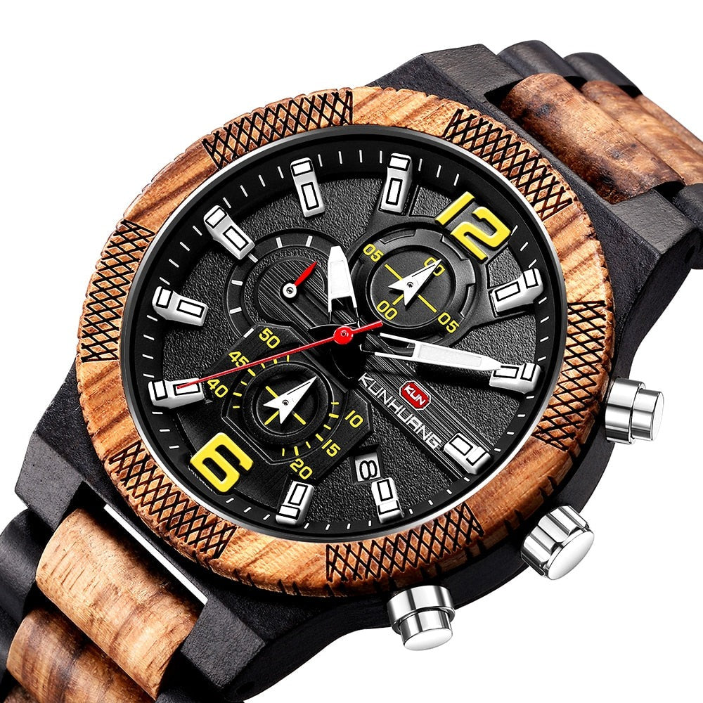 Multi-function Wooden Watch - Eminent Watches