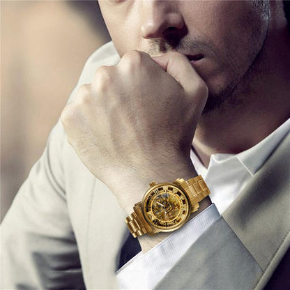 luxury-transparent-watches Gold SS Simple Business Watch - Eminent Watches