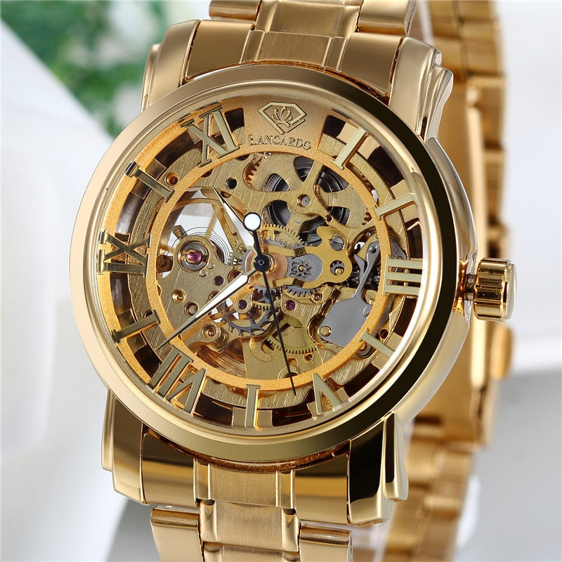 luxury-transparent-watches Gold SS Simple Business Watch - Eminent Watches