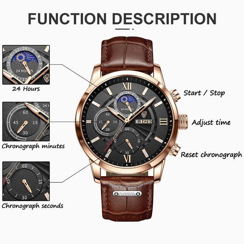 best-luxury-leather-strap-watches Waterproof - Eminent Watches