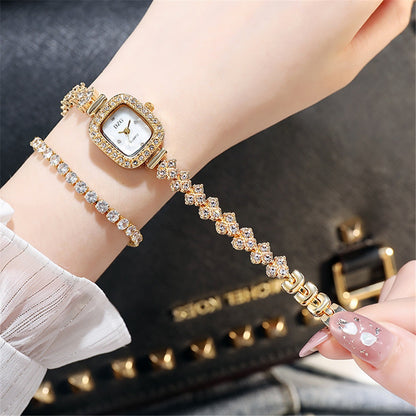 Rose Gold Crystal Bracelet Women Watches gold bracelet rose - Eminent Watches